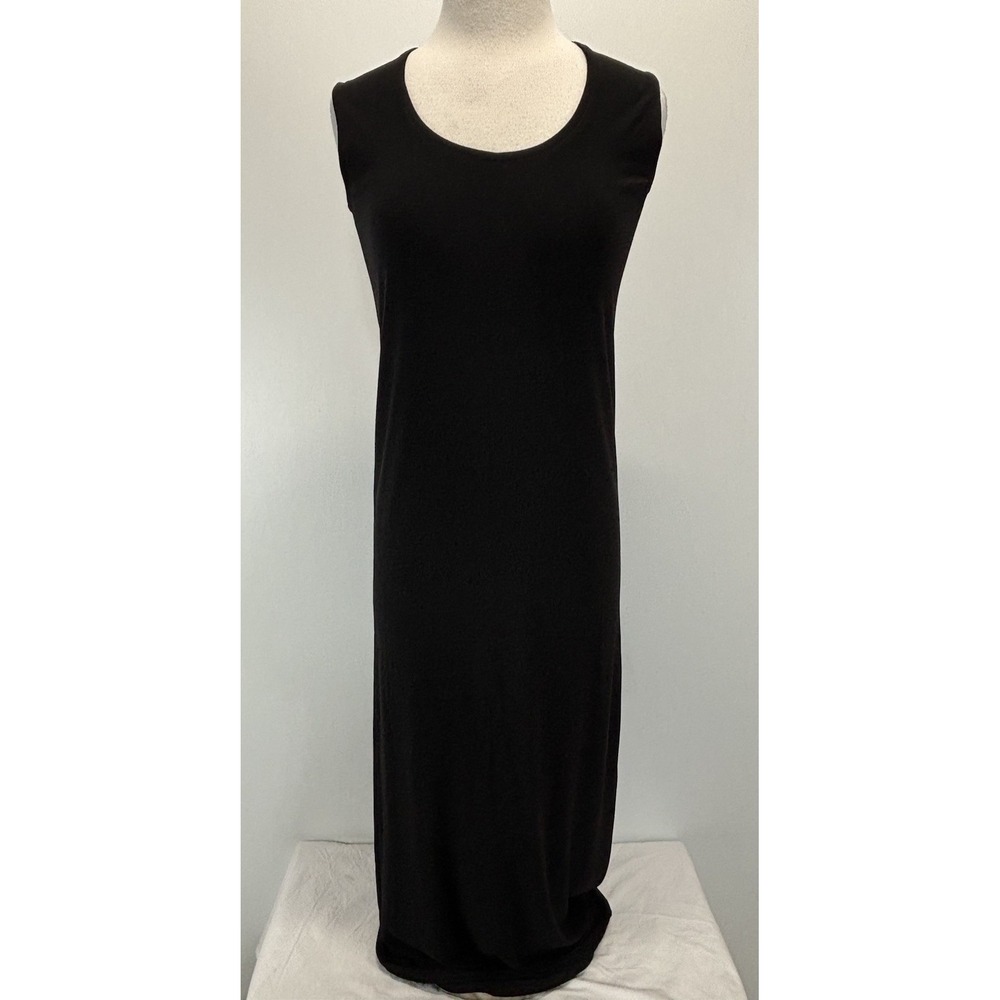 Norma Kamali Kulture Dress Size XS Womens Black Maxi Sheath Sleeveless Stretch